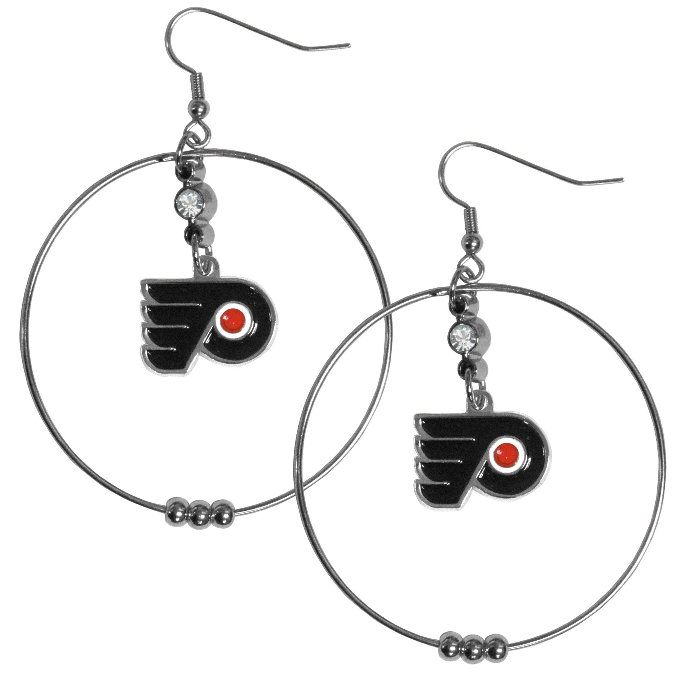 Philadelphia Flyers® 2 Inch Hoop Earrings - Flyclothing LLC