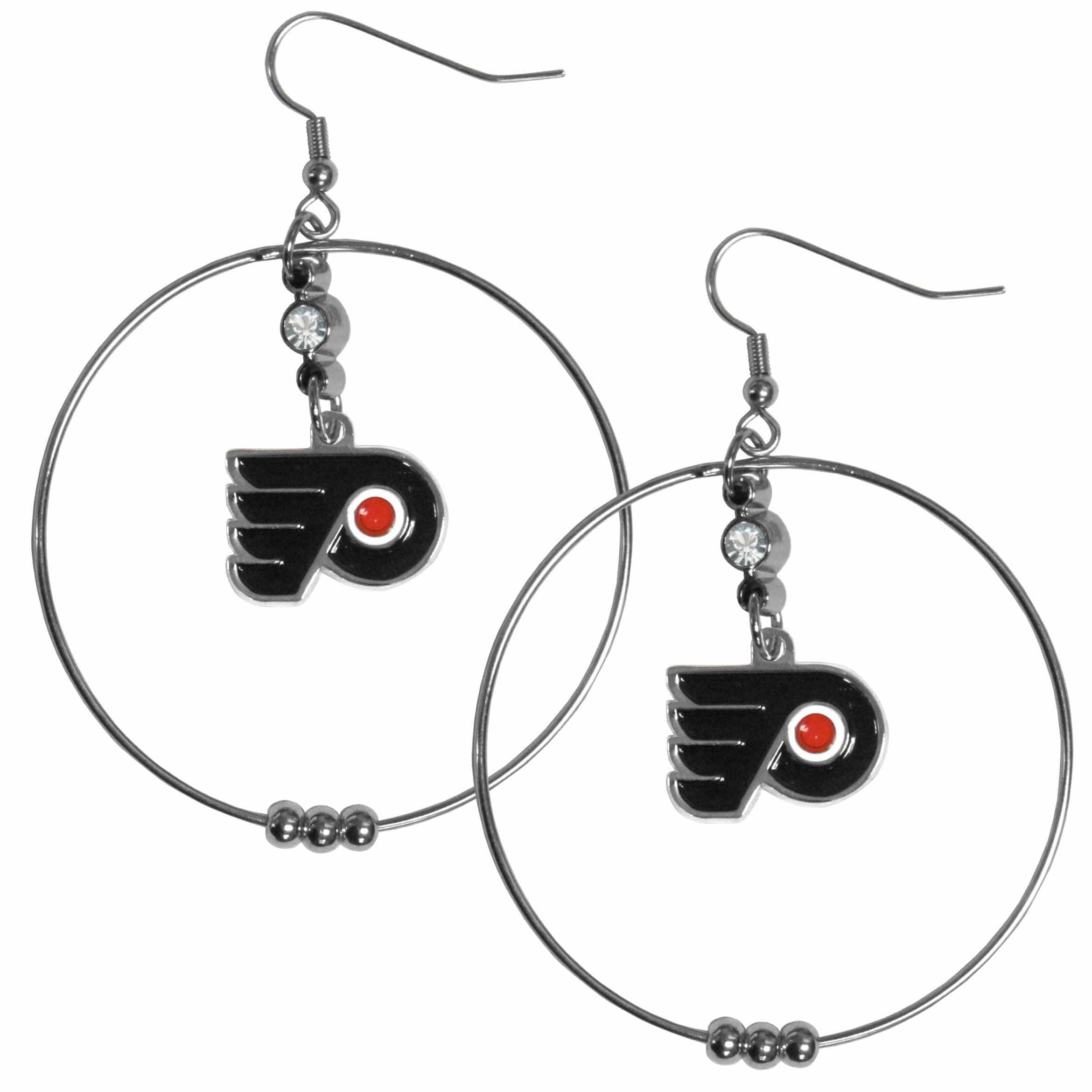 Philadelphia Flyers® 2 Inch Hoop Earrings - Flyclothing LLC