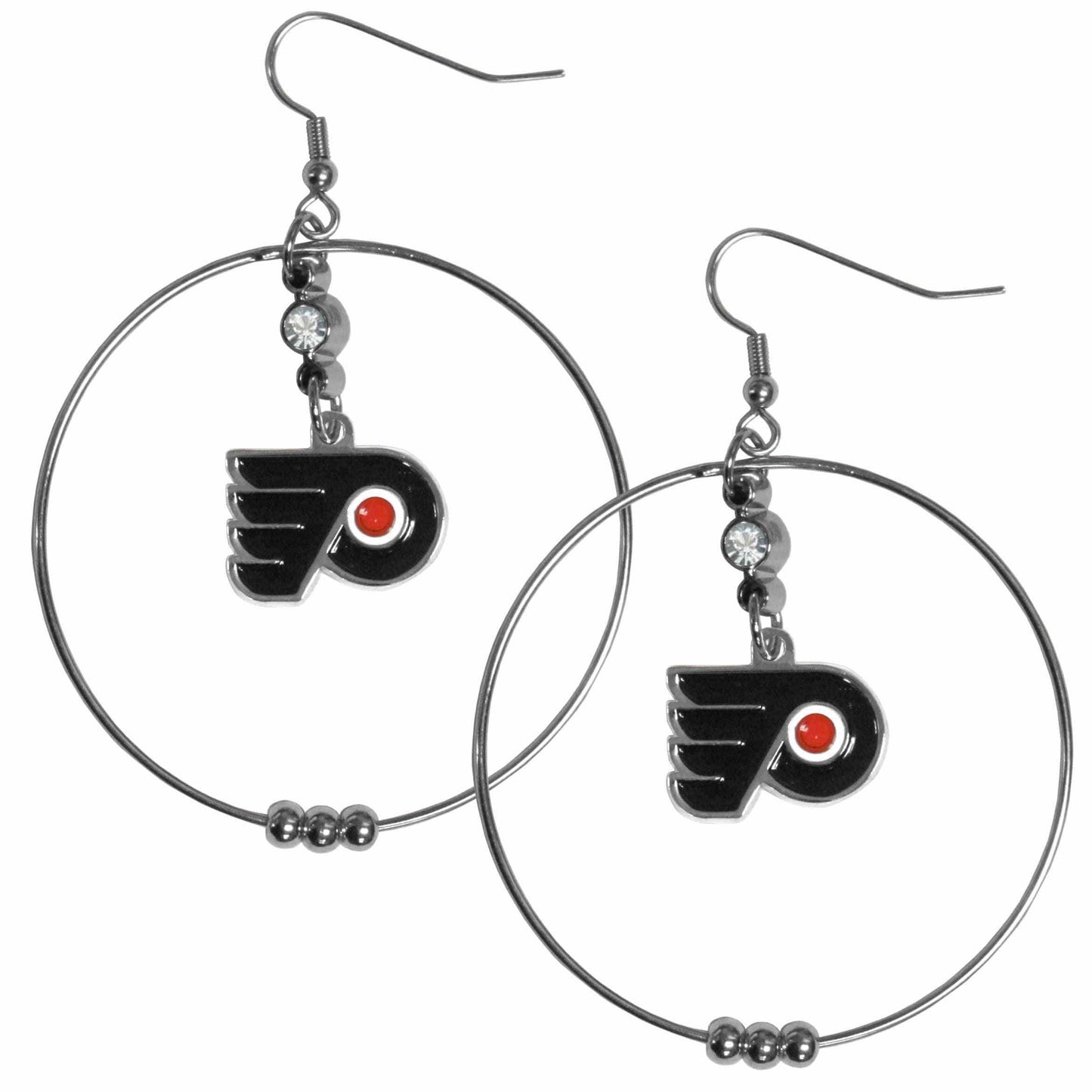 Philadelphia Flyers® 2 Inch Hoop Earrings - Siskiyou Buckle - Flyclothing LLC