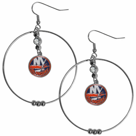 New York Islanders® 2 Inch Hoop Earrings - Siskiyou Buckle - Flyclothing LLC