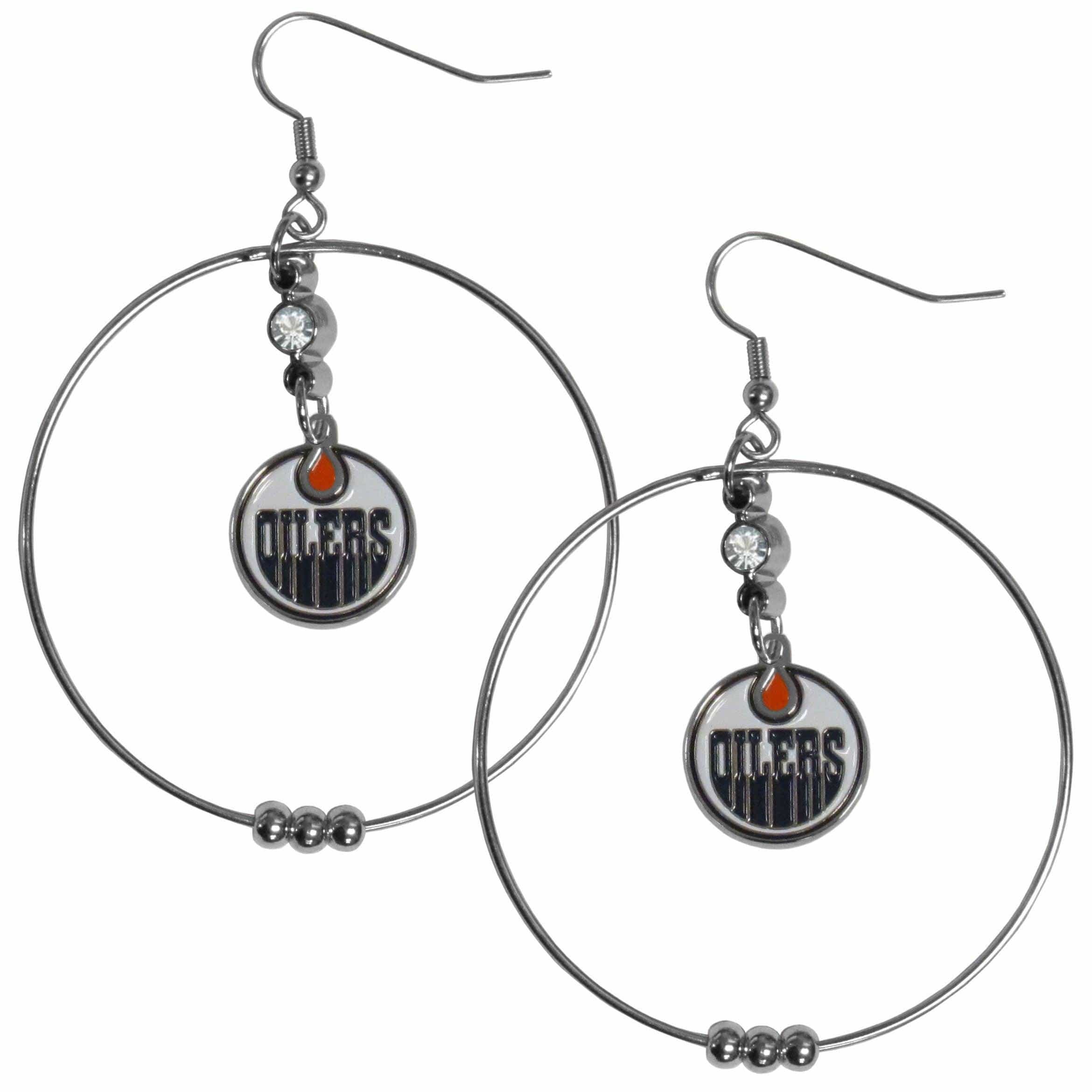 Edmonton Oilers® 2 Inch Hoop Earrings - Flyclothing LLC