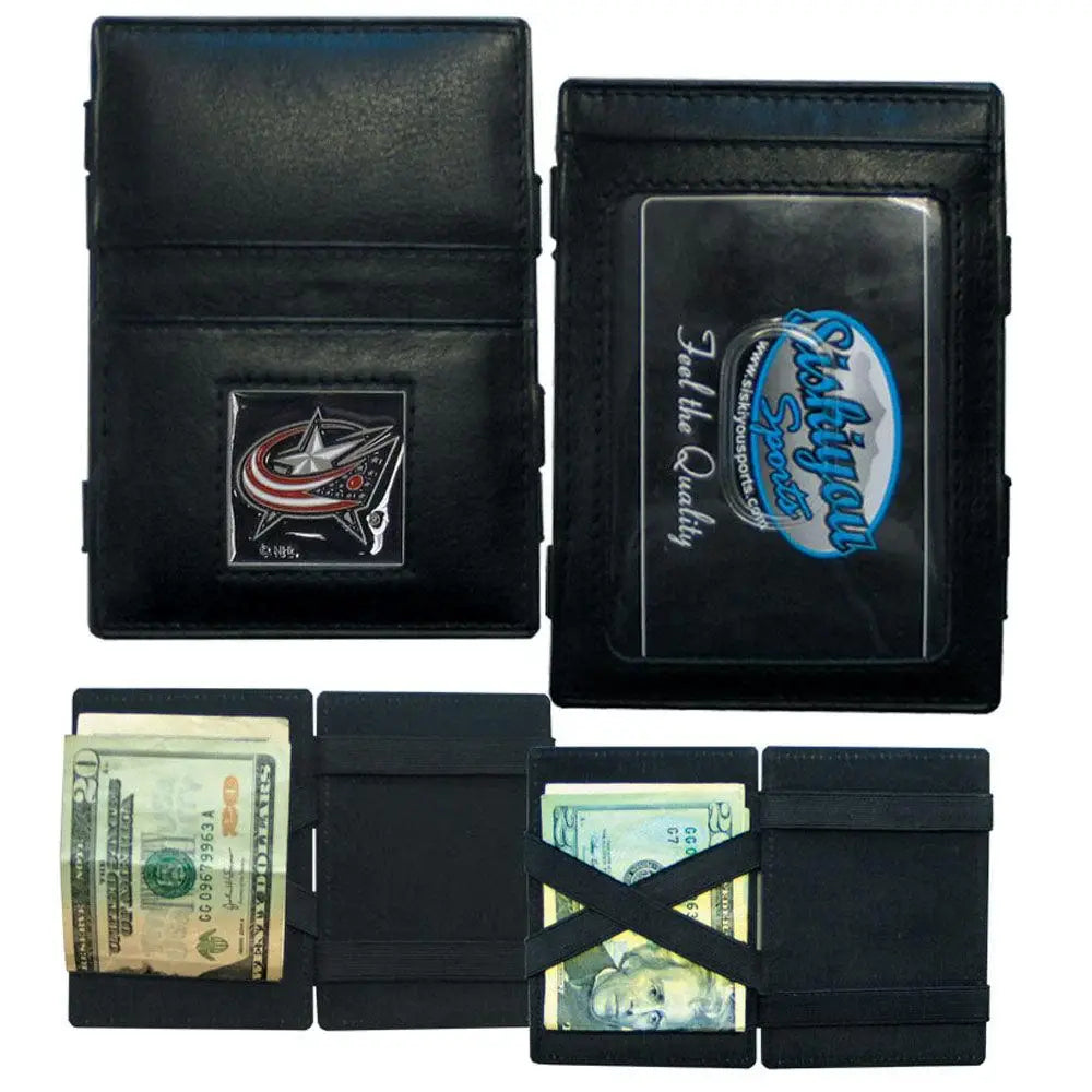 Columbus Blue Jackets® Leather Jacob's Ladder Wallet - Siskiyou Buckle - Flyclothing LLC
