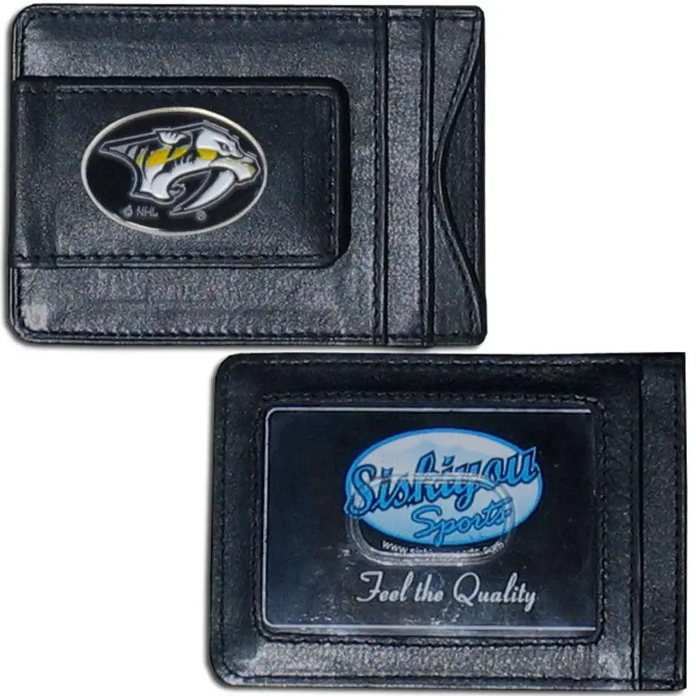 Nashville Predators® Leather Cash & Cardholder - Siskiyou Buckle - Flyclothing LLC