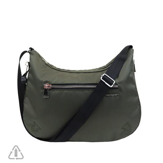 Hedgren Ann Sustainably Made Expandable Hobo Olive Night