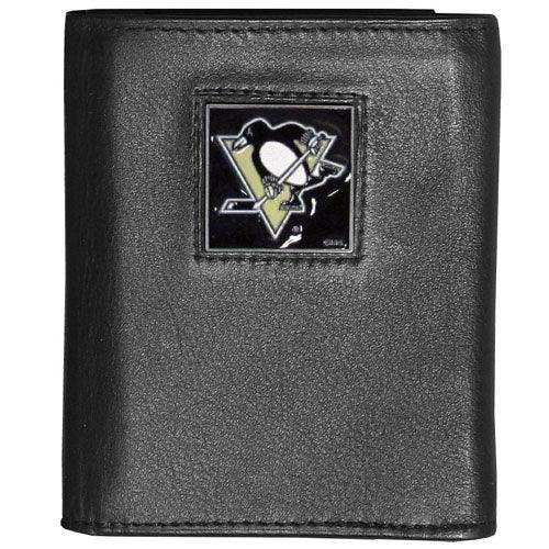 Pittsburgh Penguins® Deluxe Leather Tri-fold Wallet - Siskiyou Buckle - Flyclothing LLC