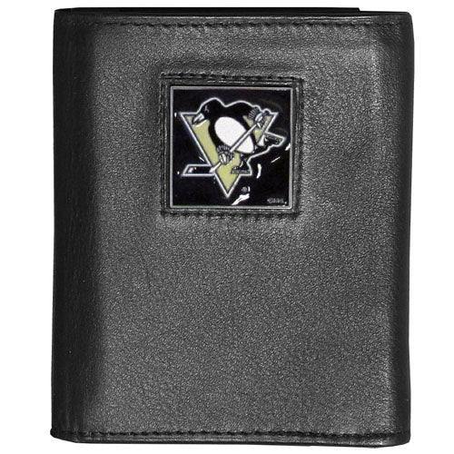 Pittsburgh Penguins® Deluxe Leather Tri-fold Wallet - Siskiyou Buckle
