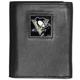 Pittsburgh Penguins® Deluxe Leather Tri-fold Wallet - Siskiyou Buckle