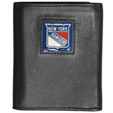New York Rangers® Deluxe Leather Tri-fold Wallet Packaged in Gift Box - Siskiyou Buckle