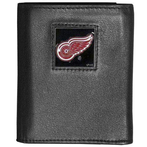 Detroit Red Wings® Deluxe Leather Tri-fold Wallet - Siskiyou Buckle - Flyclothing LLC