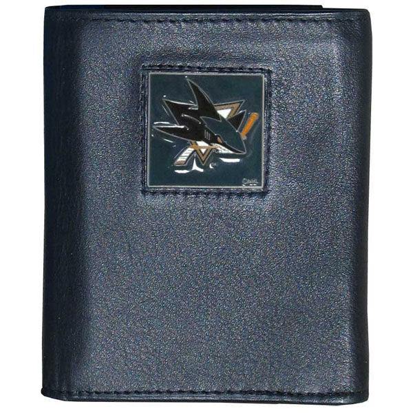 San Jose Sharks® Leather Tri-fold Wallet - Siskiyou Buckle