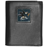 San Jose Sharks® Deluxe Leather Tri-fold Wallet - Siskiyou Buckle