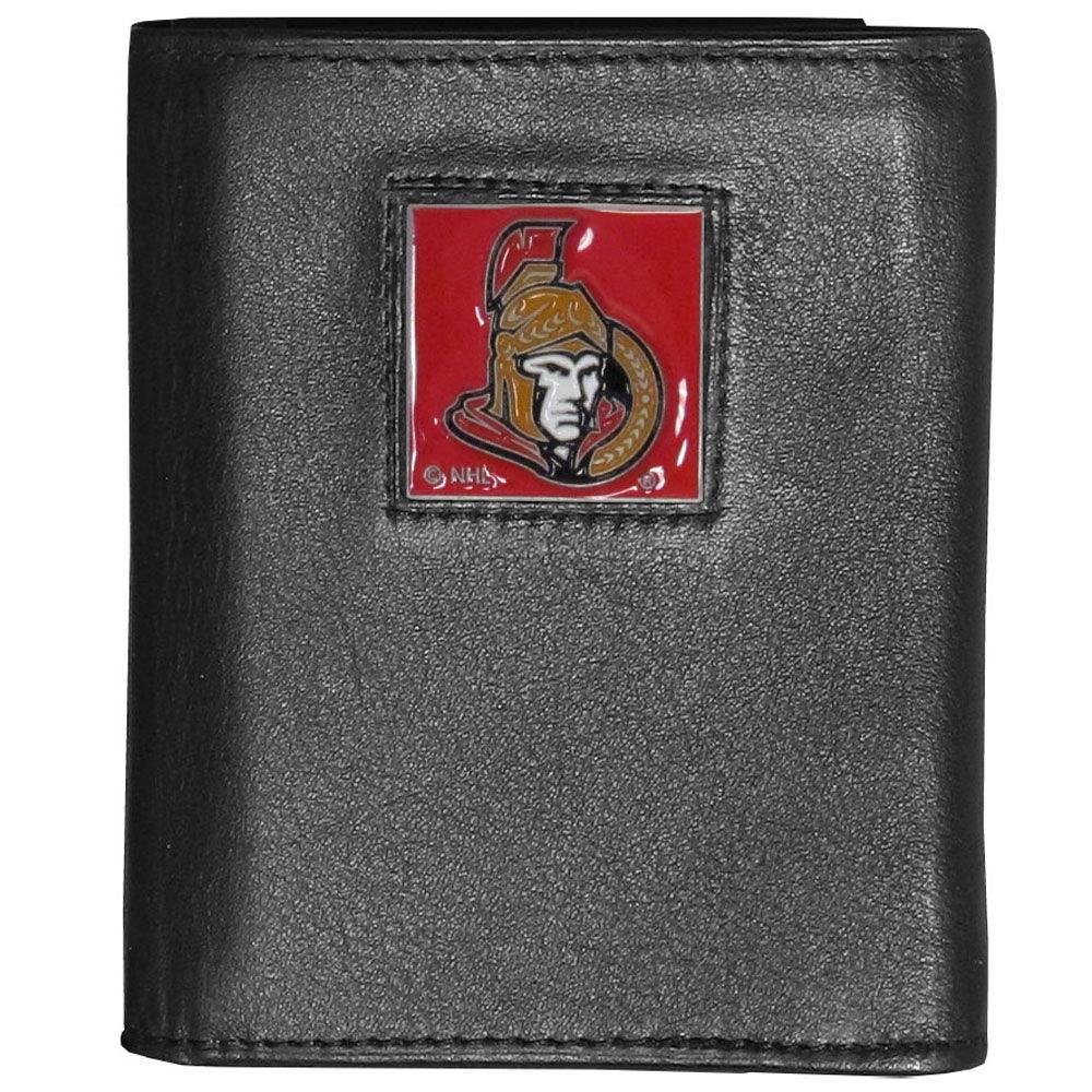 Ottawa Senators® Deluxe Leather Tri-fold Wallet - Flyclothing LLC