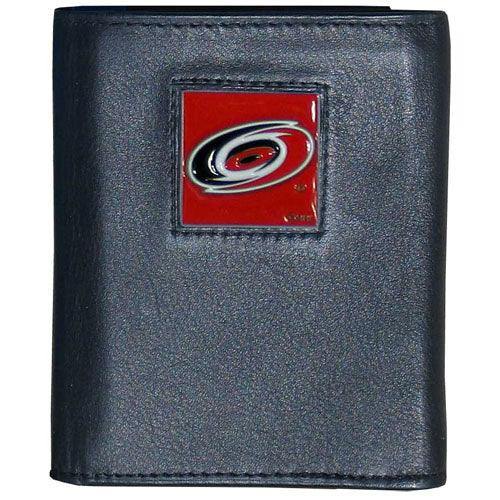 Carolina Hurricanes® Deluxe Leather Tri-fold Wallet - Siskiyou Buckle