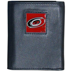 Carolina Hurricanes® Deluxe Leather Tri-fold Wallet - Flyclothing LLC