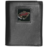 Minnesota Wild® Deluxe Leather Tri-fold Wallet Packaged in Gift Box - Siskiyou Buckle