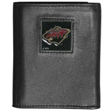 Minnesota Wild® Deluxe Leather Tri-fold Wallet - Siskiyou Buckle