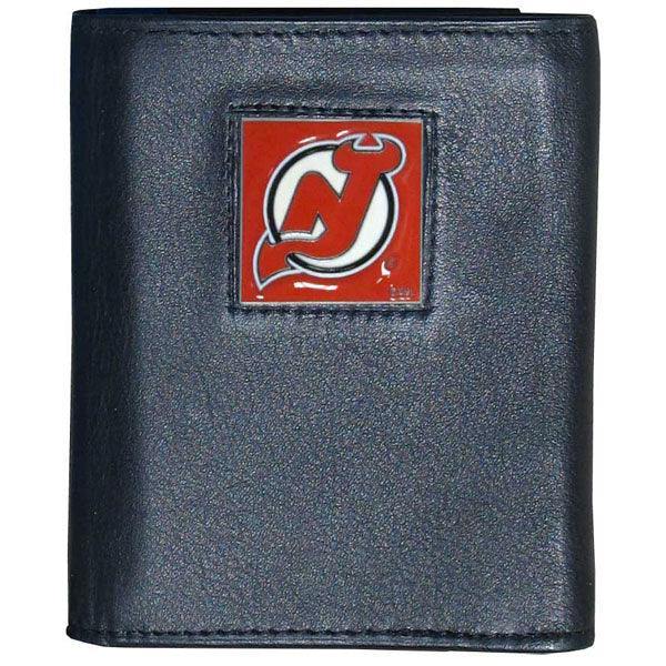 New Jersey Devils® Leather Tri-fold Wallet - Siskiyou Buckle