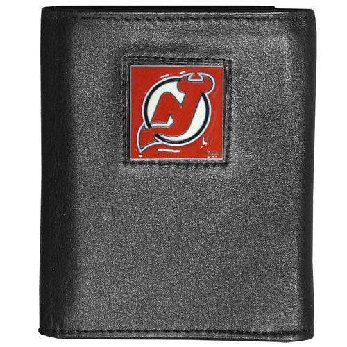 New Jersey Devils® Deluxe Leather Tri-fold Wallet - Siskiyou Buckle - Flyclothing LLC