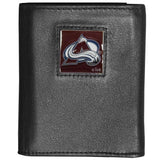 Colorado Avalanche® Deluxe Leather Tri-fold Wallet Packaged in Gift Box - Siskiyou Buckle