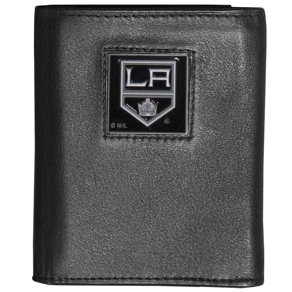 Los Angeles Kings® Deluxe Leather Tri-fold Wallet Packaged in Gift Box - Siskiyou Buckle