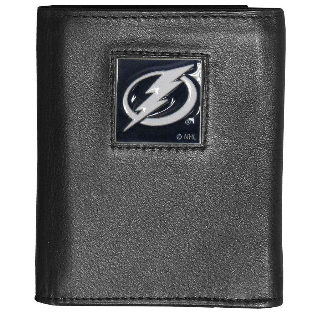 Tampa Bay Lightning® Deluxe Leather Tri-fold Wallet - Flyclothing LLC