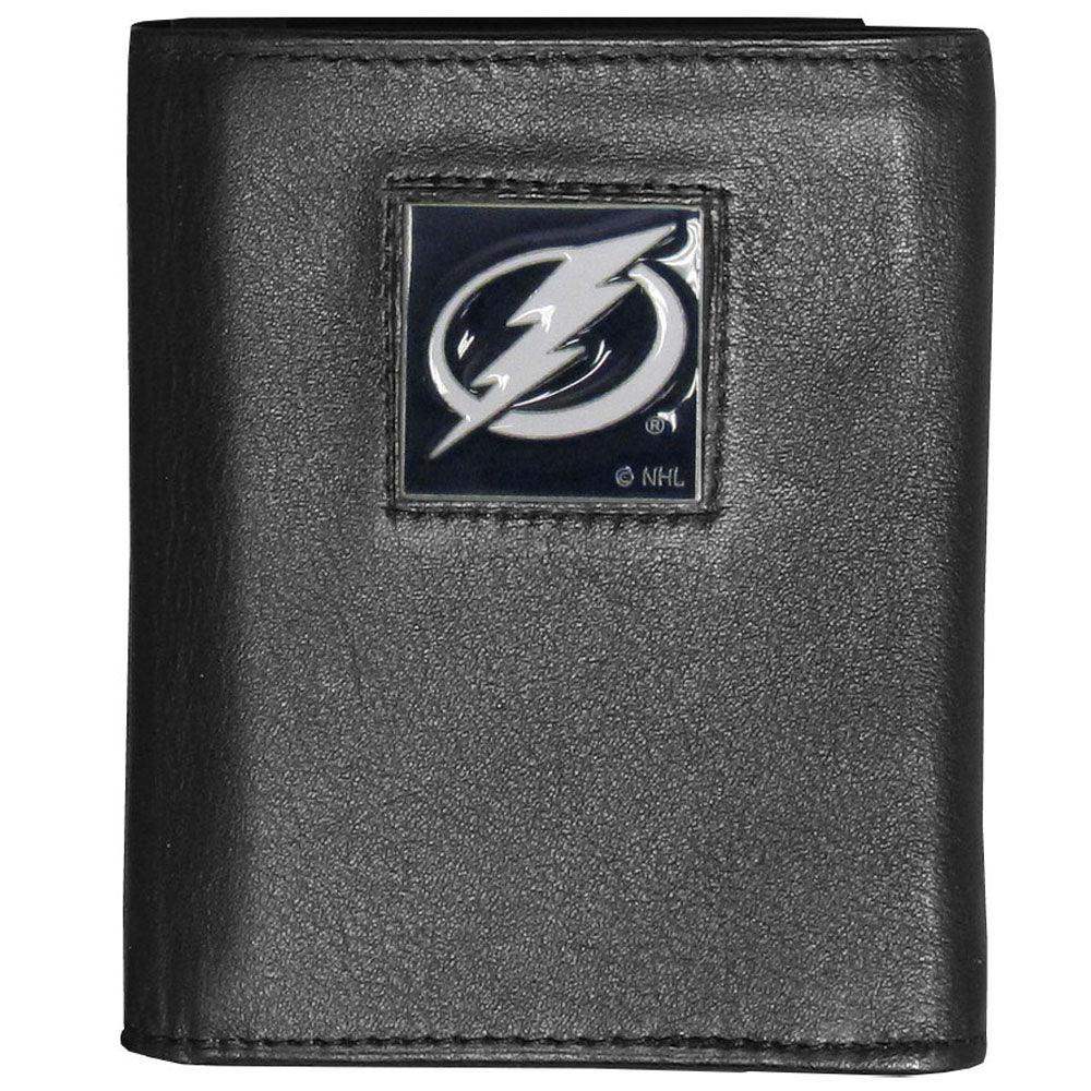 Tampa Bay Lightning® Deluxe Leather Tri-fold Wallet - Siskiyou Buckle - Flyclothing LLC