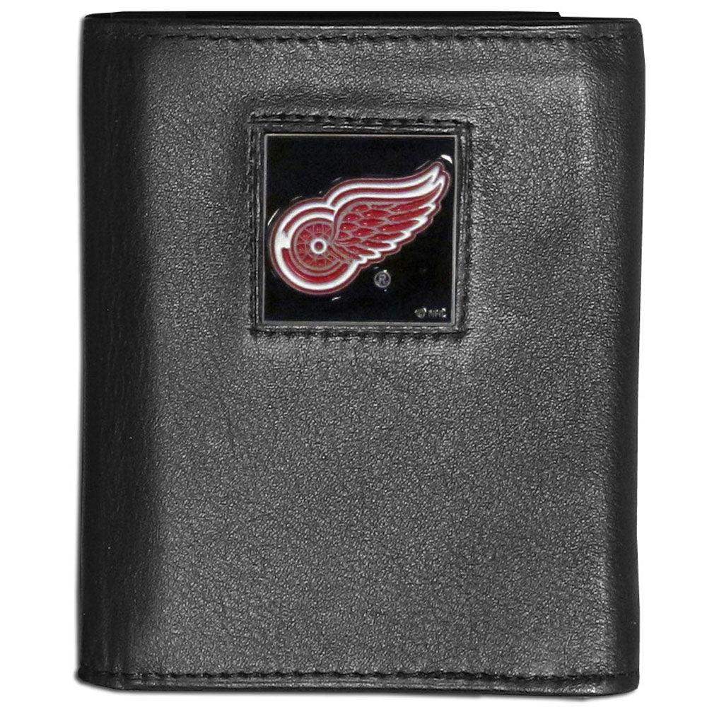 Detroit Red Wings® Leather Tri-fold Wallet - Siskiyou Buckle - Flyclothing LLC
