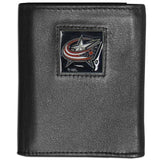 Columbus Blue Jackets® Leather Tri-fold Wallet - Siskiyou Buckle