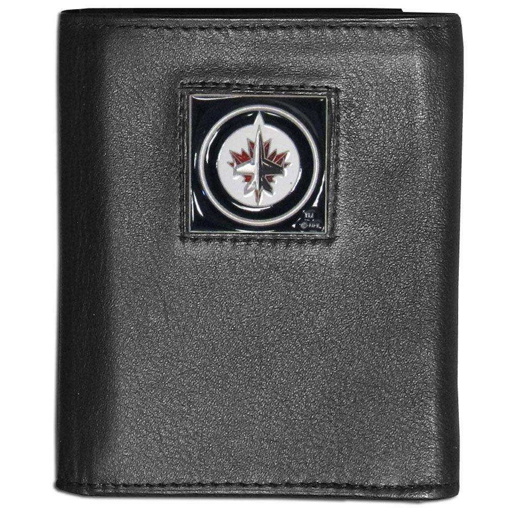Winnipeg Jets™ Leather Tri-fold Wallet - Siskiyou Buckle - Flyclothing LLC