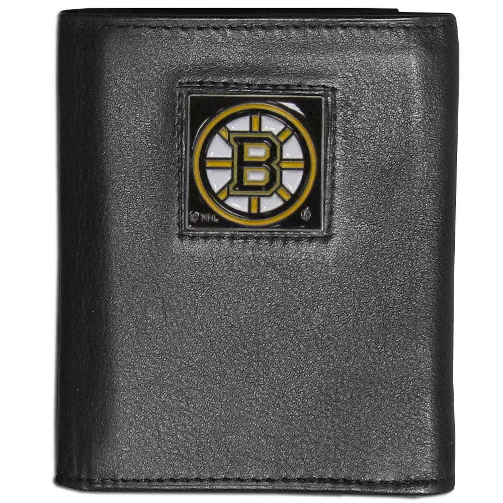 Boston Bruins® Leather Tri-fold Wallet - Flyclothing LLC