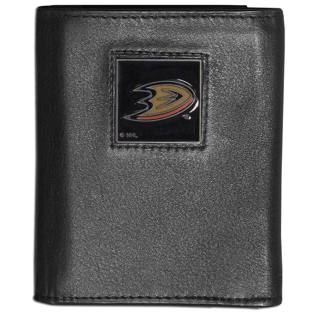 Anaheim Ducks® Leather Tri-fold Wallet - Siskiyou Buckle - Flyclothing LLC