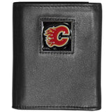 Calgary Flames® Leather Tri-fold Wallet - Siskiyou Buckle