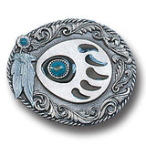 Western Claw with Stone Enameled Belt Buckle - Siskiyou Buckle