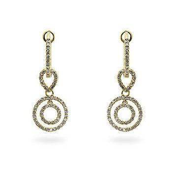 Yellow Gold Diamond Dangles - JGI - Flyclothing LLC
