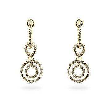 Yellow Gold Diamond Dangles - JGI - Flyclothing LLC