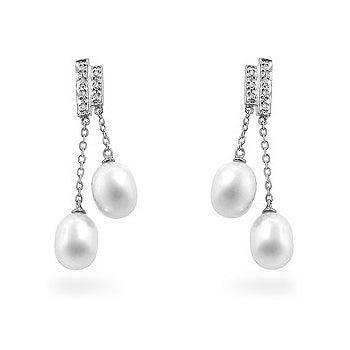 Pearl Diamond Dangles - JGI - Flyclothing LLC