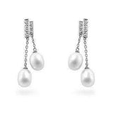 Pearl Diamond Dangles - JGI - Flyclothing LLC