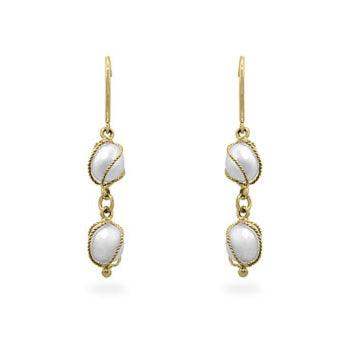 Yellow Gold Pearl Drops - JGI - Flyclothing LLC