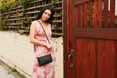 Kiko Leather Two Chain Crossbody - Kiko