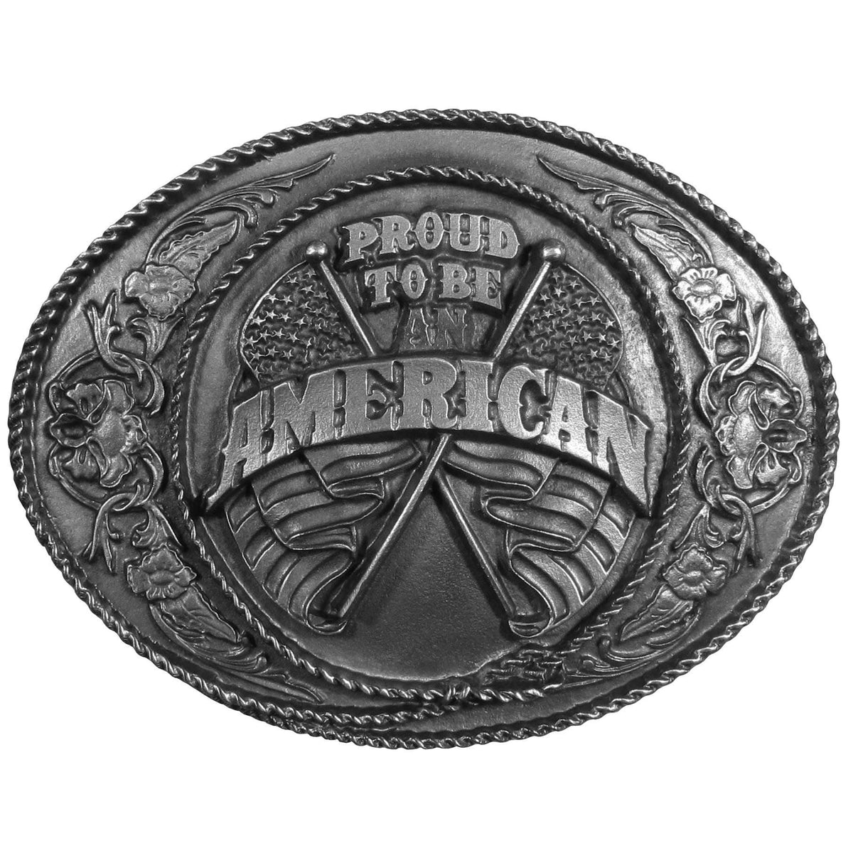 Proud to be an American Antiqued Belt Buckle - Flyclothing LLC