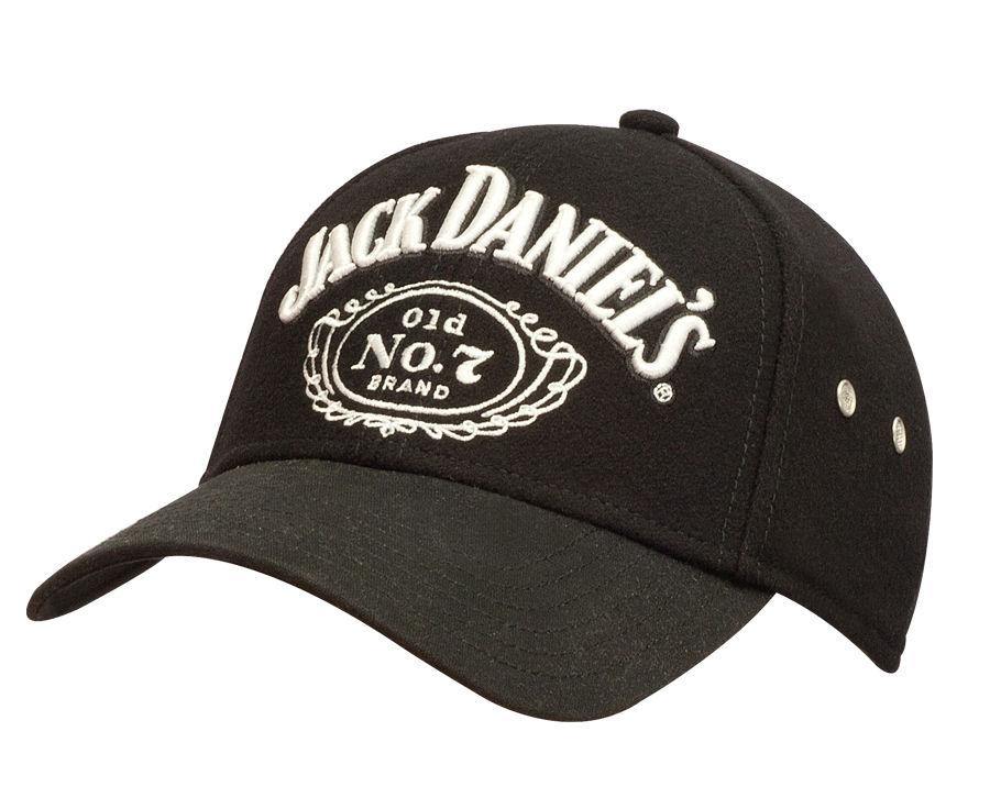 Jack Daniels 6 Panel Black Wool Baseball Cap - Jack Daniels Clothing
