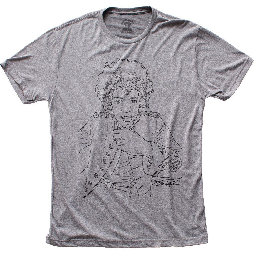 Jimi Hendrix Line Art fitted tri-blend tee - Jimi Hendrix