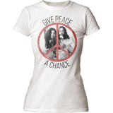 John Lennon Give Peace a Chance juniors tee - John Lennon