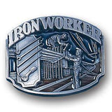Iron Worker Enameled Belt Buckle - Siskiyou Buckle