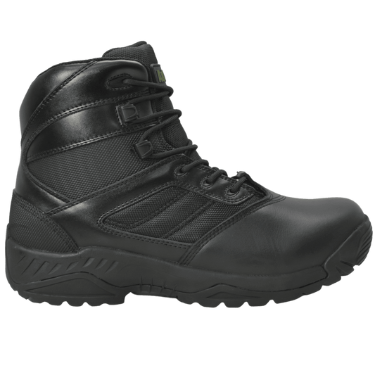 AdTec Men's 6" Full Grain Polishable Leather Side Zipper Tactical Boot Black - AdTec