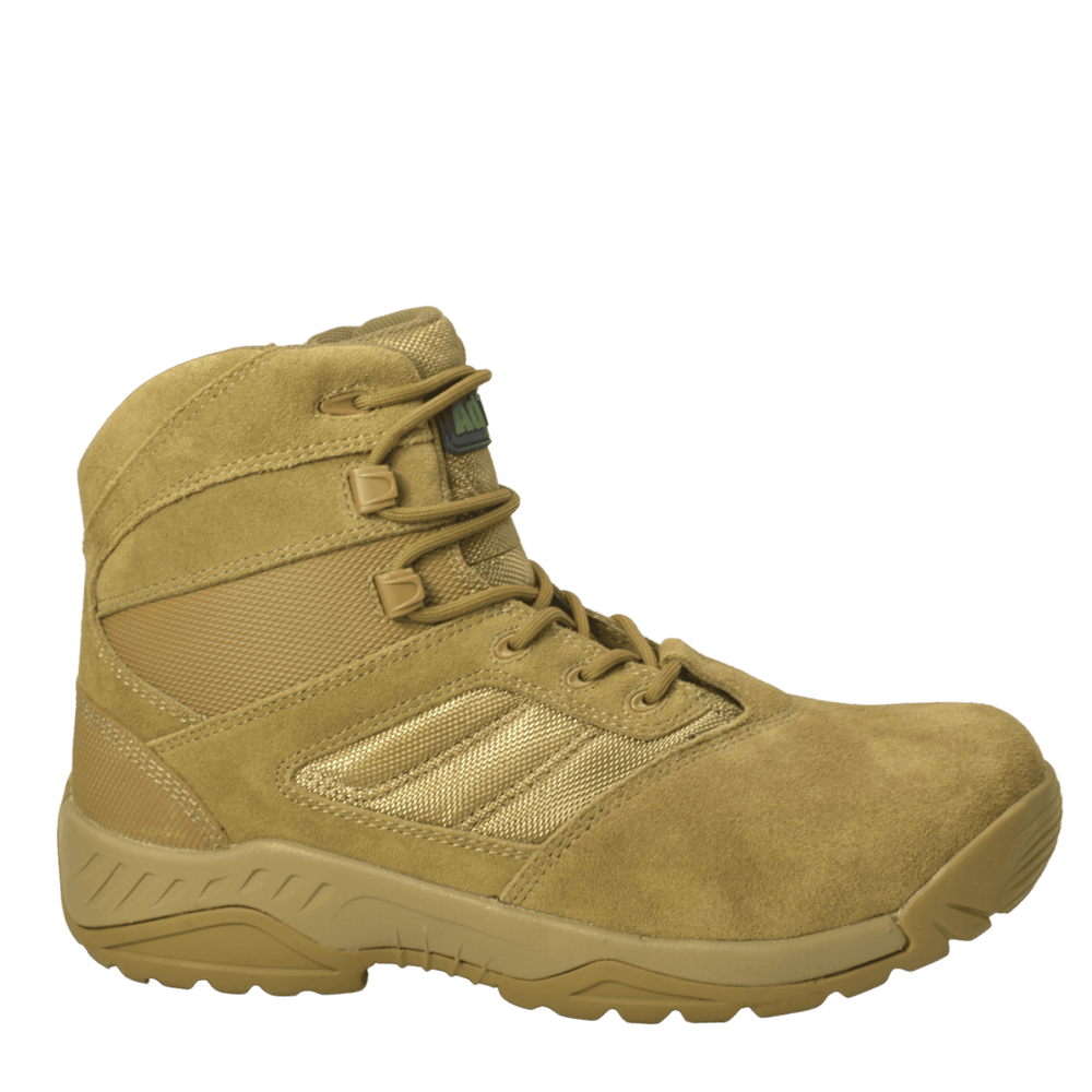 AdTec Men's 6" Suede Leather Side Zipper Tactical Boot Coyote - AdTec