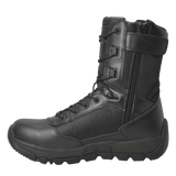 AdTec Men's 9" Full Grain Leather Side Zipper Waterproof Tactical Boot Black - AdTec