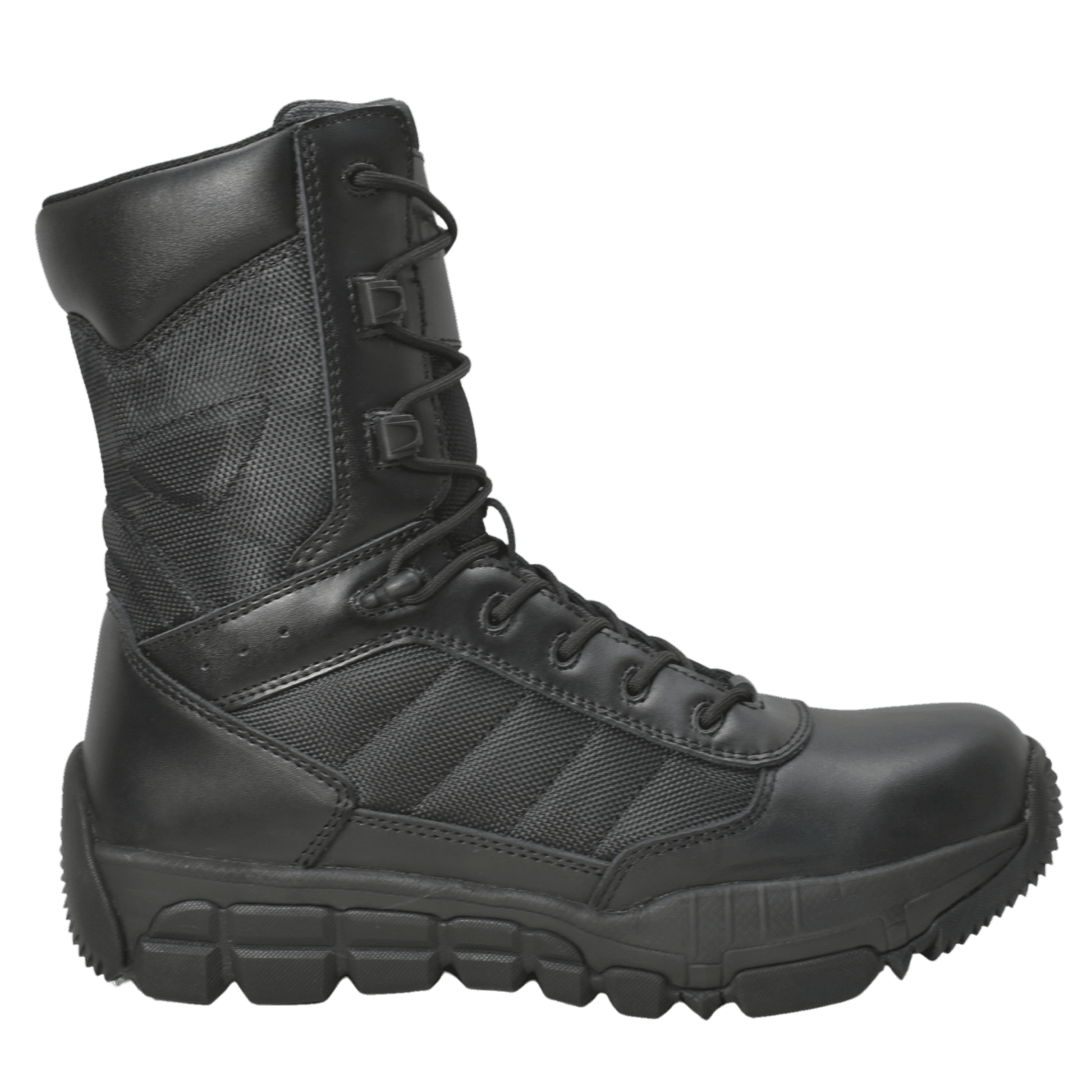 AdTec Men's 9" Full Grain Leather Side Zipper Waterproof Tactical Boot Black - AdTec