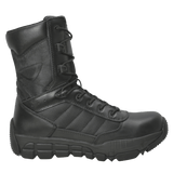 AdTec Men's 9" Full Grain Leather Side Zipper Waterproof Tactical Boot Black - AdTec