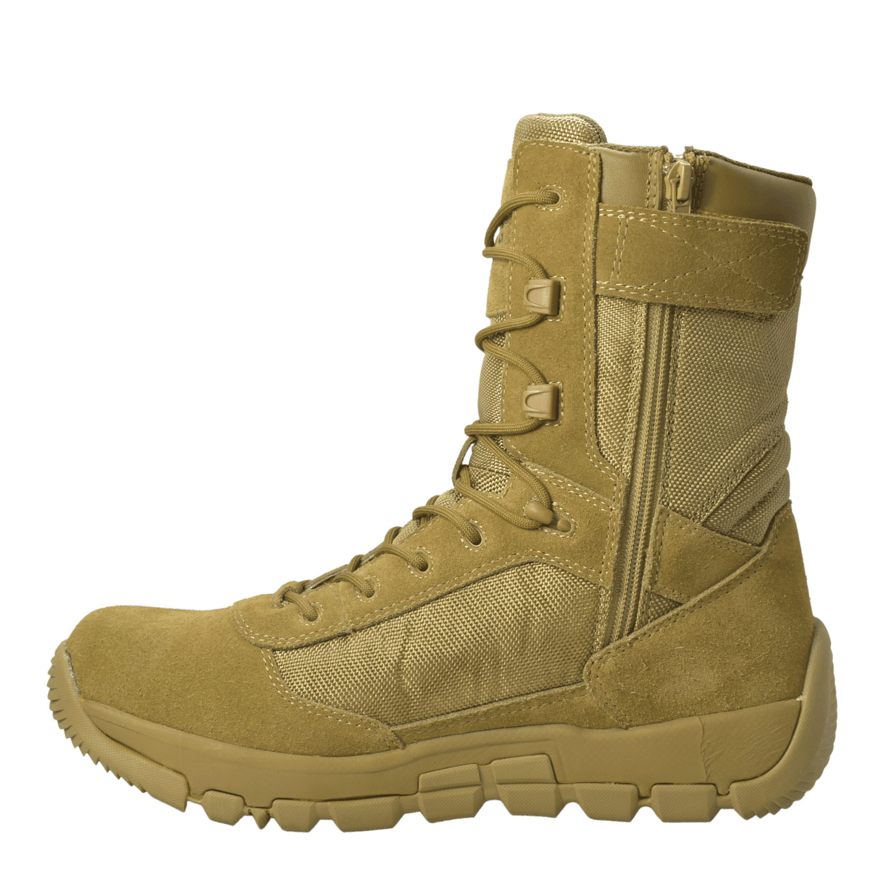 AdTec Men's 9" Suede Leather Side Zipper Composite Toe Tactical Boot Coyote - AdTec - Flyclothing LLC